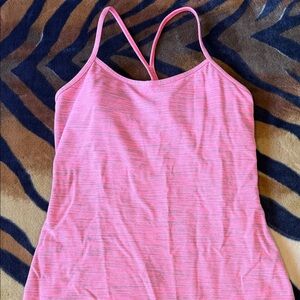 lululemon athletica Heathered Pink Double-Strap Tank